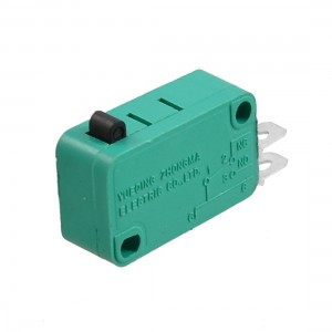 Green Plastic Shell Momentary Action 2 Pin Micro Switch