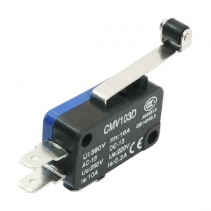 250V 10A Short Roller Hinge Lever 3 Pin Mini Micro Limit Switch CMV103D