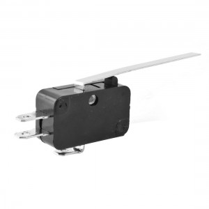 AC 250V 16A SPDT Long Straight Hinge Lever Miniature Micro Switch Black