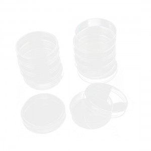 10 Pcs 60mm x 15mm Polystyrene Sterilized Petri Dishes Clear w Lids