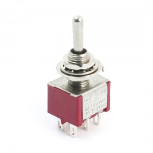 AC 250V 2A AC 125V 6A 2P2T 3 Positions ON/OFF/ON Toggle Switch
