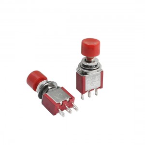 2PCS AC250V 2A 120V 6A 6mm Panel Mount Dia SPDT Momentary Red Toggle Switch