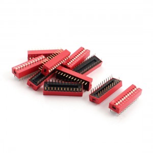 10 Pcs DIP Switch 2 Row 24 Pins 12 Positions Sliding Switch 2.54mm Pitch