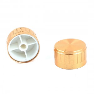 2pcs Rotary Buttons 6mm Dia Knurled Shaft Potentiometer Control Knobs 17mmx30mm