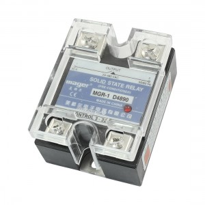 DC3-32V AC24-480V 90A 4 Screw Terminal One Phase Solid State Relay w Clear Cover