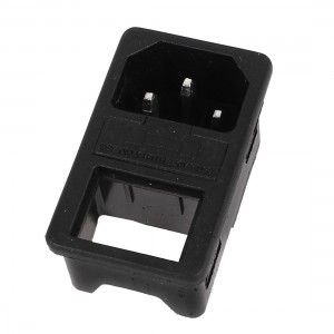 Rocker Switch Fuse Holder IEC320 C14 Inlet Power Socket AC 250V 10A