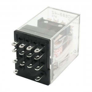 HHC68B-4Z AC 220V Coil Voltage 14-Pin 4PDT Red LED Indicator Light Power Relay