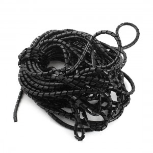 6mm Dia. Spiral Wrapping Wire Computer Cable Cord Manager 32.8Ft
