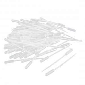 100 Pcs Clear Plastic Fine Tip Liquids Pipetting Pipette 0.5ml
