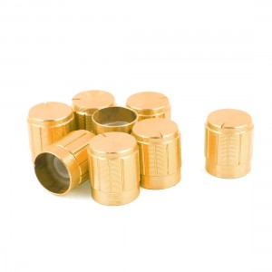 8pcs Rotary Buttons 6mm Dia Knurled Shaft Potentiometer Control Knobs 15mmx17mm