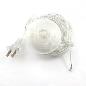 Clear Round AC 125V 3A AC 250V 6A US Plug Step On Foot Switch 3.5M