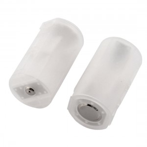 2 Pcs 2xAA to 1xD Size Battery Adapter Case Box Converter Holder