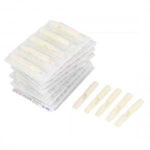 50 Pcs White Plastic Disposable Tattoo Sterile FT15 Nozzle Tips Tubes