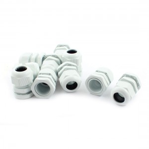 Nylon Waterproof Cord Grip 12-15mm Dia Cable Gland Connector PG19 10Pcs