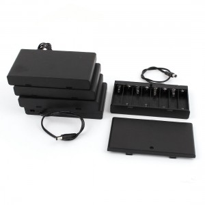 DC 5.5mmx2.1mm Male Adapter 8 x 1.5V AA Plastic Battery Case Holder 5Pcs