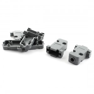 5 Pcs Gray Plastic Hood Cover Cap for 9Pin D-SUB DB9 Connector