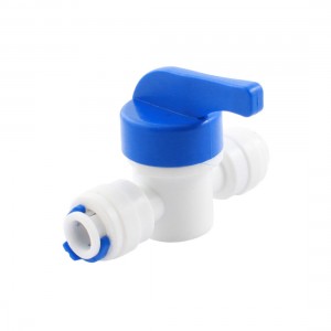 Quarter Turn Plastic Water Tap Faucet Valve for 10mm Dia Tube Hose Pipe