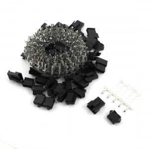 25 Sets 2.5mm Black Plastic 5P JST-SM Plug Housing w Crimp Terminal Connector