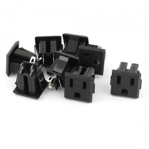 8Pcs 3pin US Plug AC 125V 15A Socket Soldering Power Adapter Connector