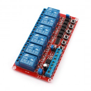 FC-64 DC24V 6-Channel Self-lock Trigger PCB Circuit PLC Relay Module for Arduino