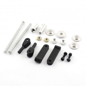 RC Model Bearing Rod Clevis Adjustable Control Horns Screws M4x75mm Set