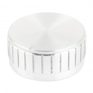 Silver Tone Plastic Potentiometer Rotary Control Knobs Caps 17x40mm