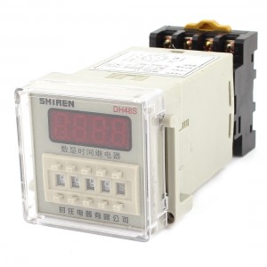 AC/DC 12V 4PDT Digital Display 0.01s-9999h Time Delay Relay Timer DH48S-11