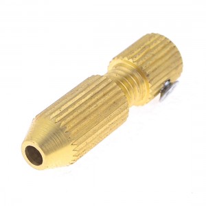 Gold Tone Brass 3mm Motor Shaft 2.0mm-2.5mm Mini Electric Drill Chuck