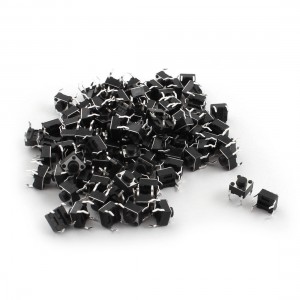 200 Pcs Tactile Push Button Switch Tact Switch 6X6X5mm DIP Through-hole 4-pin