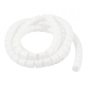 Flexible Spiral Tube Cable Wire Wrap Organizer Cord Management 2M 6.5Ft White