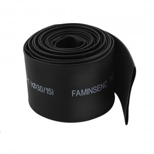 3Meter 30mm Dia Ratio 2:1 Polyolefin Heat Shrinking Shrinkable Tubing Tube Black