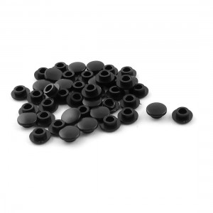 45pcs 3.2mm Hole Dia Black Plastic Pushbutton Tactile Switch Caps Cover