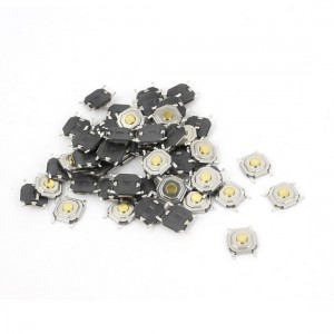 100 Pcs 5mmx5mmx1.5mm 4Pin SMD Momentary Push Button Tact Tactile Micro Switches
