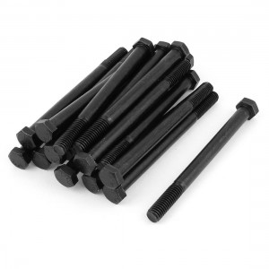 20 x Black Hex Cap Screw Bolts Partial Thread 3/8-16 x 2-3/4"