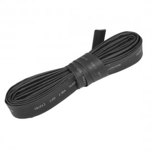 Black 12mm Diameter Polyolefin 2:1 Halogen-Free Heat Shrink Tubing 5M 16.5Ft