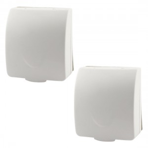 2PCS White 110mm x 100mm Wallpanel Switch Socket Splash Proof Box Shell
