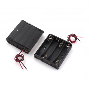2Pcs Spring Load In Series Battery Holder Box Case Black for 4 x 1.5V AAA
