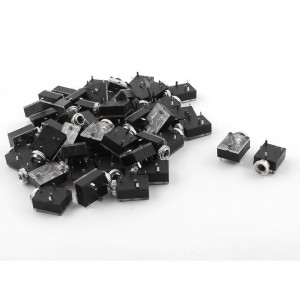 3.5mm Female Stereo Audio Jack Socket 5-Pin PCB Mount Connector 50 Pcs