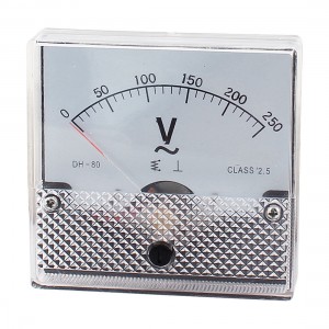 Class 2.5 AC 0-250V Range Analog Voltage Voltmeter Panel Meter DH-80
