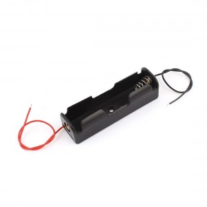 Black Plastic Battery Holders Cases Boxes for 1 x 3.7V 18650 Batteries
