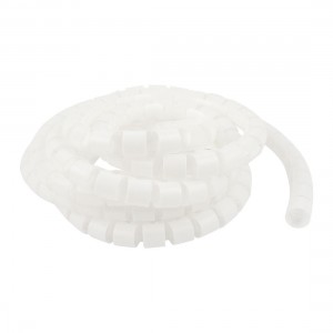 Flexible Spiral Tube Cable Wire Wrap Organizer Cord Management 10Ft White