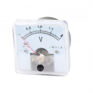 50mmx50mm Square Panel Analog Volt Dial Meter DH-50 DC 0-2V