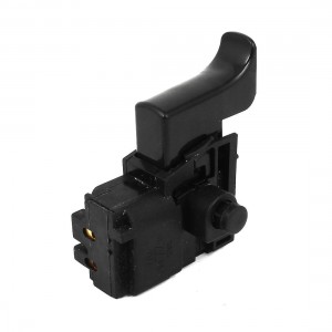 AC 220V 10A Black Plastic Open Electric Tool DPDT Momentary Trigger Switch
