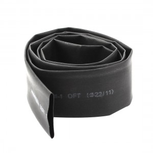97cm 3 2ft 600V 125C Black Polyolefin Heat Shrink Tube 22mm 11mm Ratio 2 1