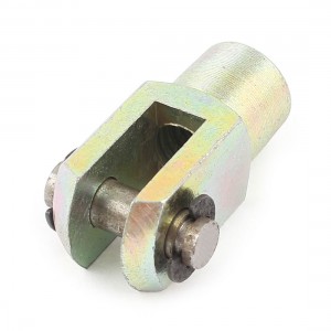 Brass Color 1/8BSP Male to M8 Female Threaded Y Joint Cylinder Rod Clevis End