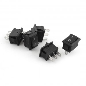 5 x KCD1 101 3pin SPDT on Off Power Rocker Switches Black AC 250V 6A 125V 8A