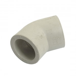 32mm Inner Diameter 45 Degree Elbow PPR Pipe Connectors Gray