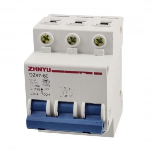 Plastic Shell DZ47-63 16A 3 Pole Mini Circuit Breaker