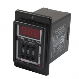 AC 48V 0 1 99 9 Second Digital Timer Time Delay Relay Black 8 Pin ASY 3D