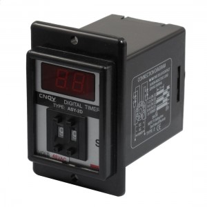 Black AC 48V Power on Delay Timer Time Relay 0 1 9 9 Second 8 Pins ASY 2D